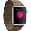 Apple Watch 42mm Stainless Steel with Light Brown Leather Loop (MJ402)