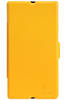 Чехол для Sony Xperia Z LT36i пластик с кожей Nillkin Fresh желтый