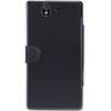 Чехол для Sony Xperia Z LT36i пластик с кожей Nillkin Fresh черный Чехол для Sony Xperia Z LT36i пластик с кожей Nillkin Fresh черный