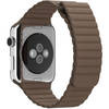 Apple Watch 42mm Stainless Steel with Light Brown Leather Loop (MJ402)