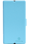 Чехол для Sony Xperia Z LT36i пластик с кожей Nillkin Fresh голубой