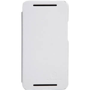 Чехол для HTC One кожаный-книжка + пленка NillKin белый