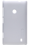 Чехол для Nokia Lumia 520 пластиковый тонкий + пленка NillKin D-Style белый