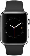 Apple Watch 38mm Stainless Steel with Black Modern Buckle (MJYK2)