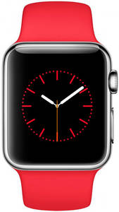 Apple Watch Sport 42mm Silver with Red Sport Band (MLLE2)