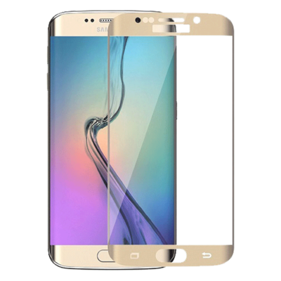 Защитное стекло на телефон Samsung Galaxy S7 Edge 3D Gold