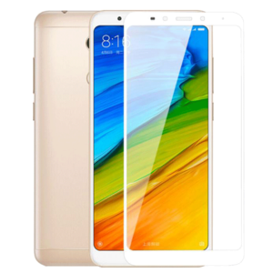 Защитное стекло на телефон Xiaomi Redmi 5 Plus 5D White
