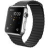 Apple Watch 42mm Stainless Steel with Black Leather Loop (MJYN2)