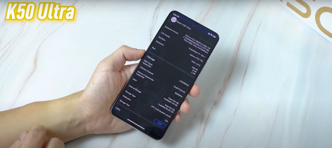 Производительность Redmi K50 Ultra