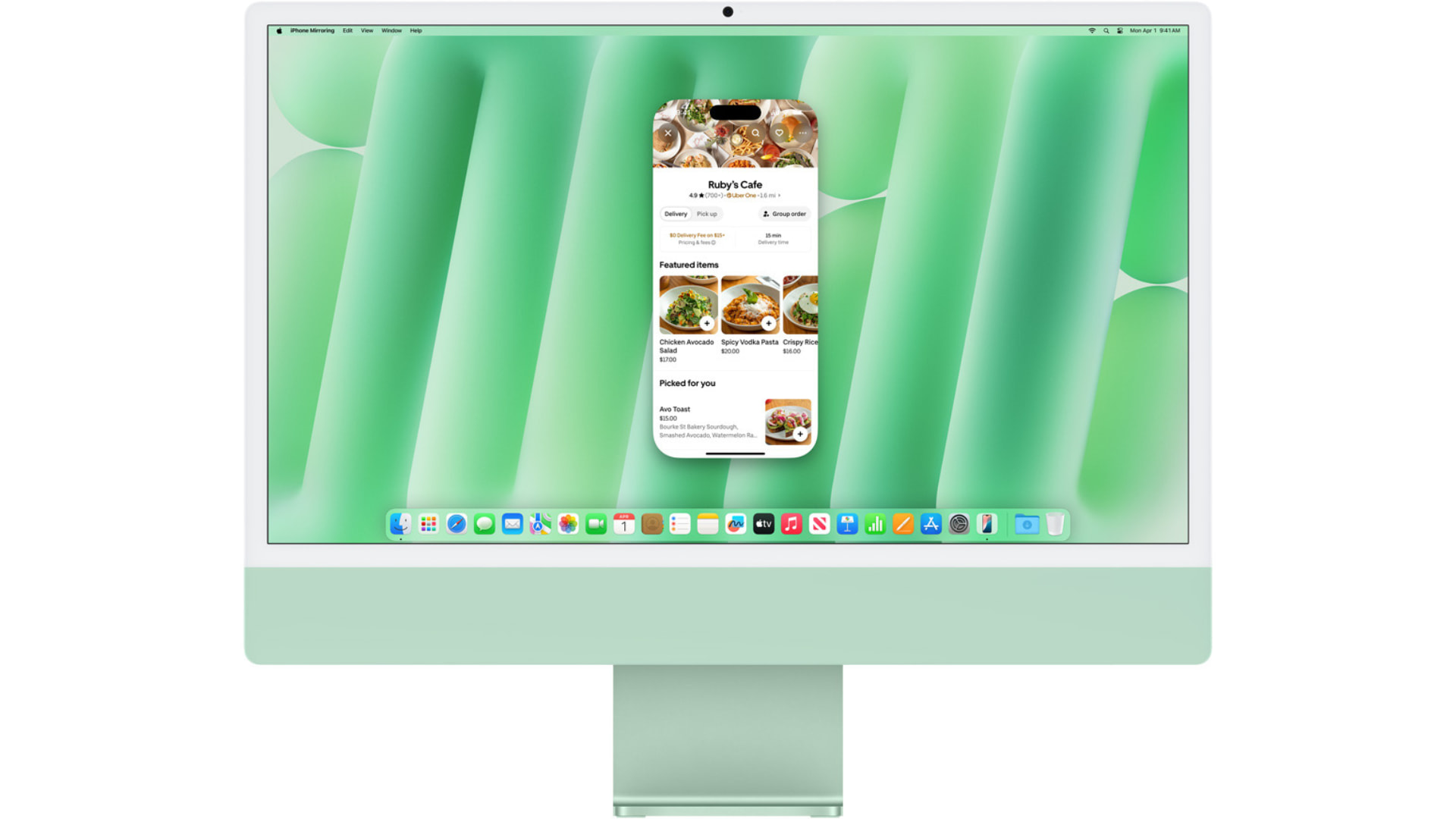 iMac M4 зеленый цвет